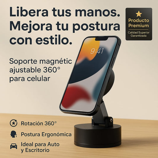 HOLDPRO™ Soporte de Celular Magnético Premium 360°