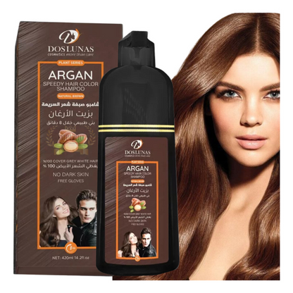 Shampoo Colorante con Argán Dos Lunas 420ml